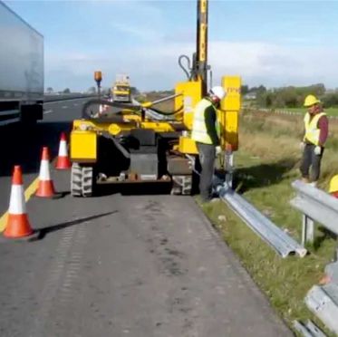 W-Beam Metal Crash Barrier in Delhi